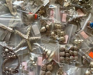 Lots of Hill Tribe Silver Beading, Charms, Pendants, Bracelets, etc. 