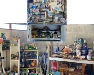 Gardening Supplies, Paint Supplies, Misc tools