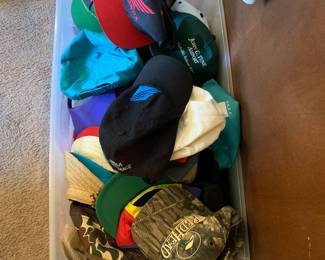 Hats -so many hats throughout the house