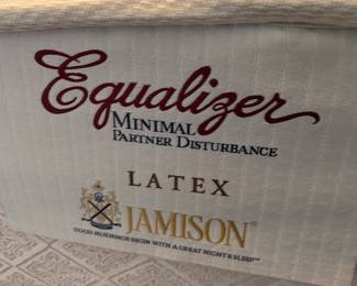 Jamison Equalizer Latex king bed mattress and box springs 