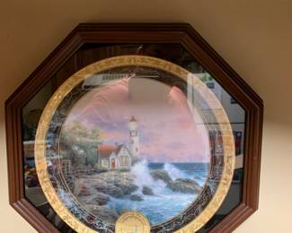 Thomas Kinkade framed plate