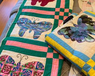 Pair of Butterfly quilts