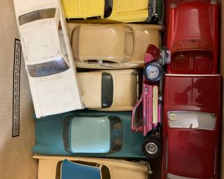 1950s plastic and metal cars, large size