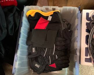 motor cycle gear -gloves, etc