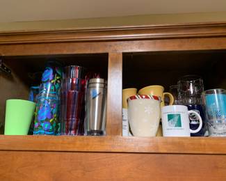assorted cups and tumblers