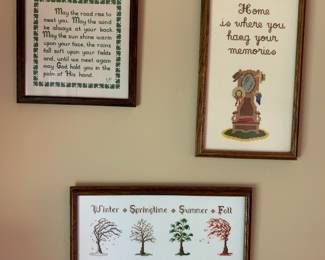 Cross stitch -just a sample of the 20-30 available