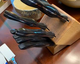 Cutco knives, new in block, includes spreader