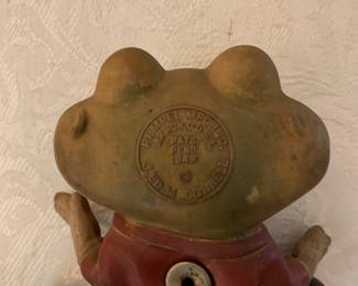 Rempel Manufacturing Co., Akron, Ohio, J. Ed McConnell rubber frog 1948 The Gremlin Andy's Gang Squeeze toy