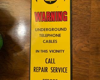 Metal and enamel Bell Systems dig sign