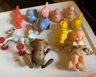 1940s/50s hard plastic Easter toys, etc.