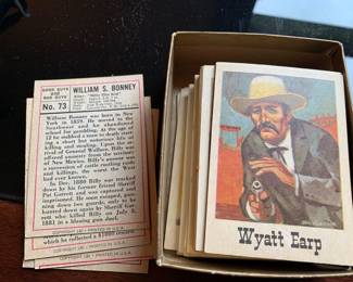 1966 Leaf Good Guys and Bad Guys trading cards -will sell as a set, good to very good condition. We have 62 cards, some duplicates. 