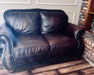 Leather loveseat 