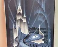 Hollywood 100th Anniversary Art Deco Movie Theater Poster By Robert Hoppe AR76
