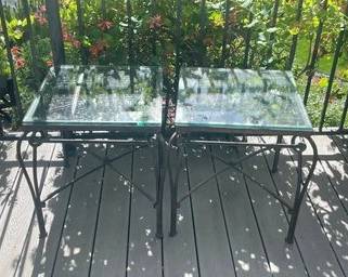 2 Heavy Glass Side Tables P10
