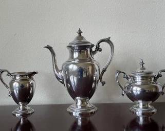 Vintage 3pc Gorham Silver Plate Coffee Service S26
