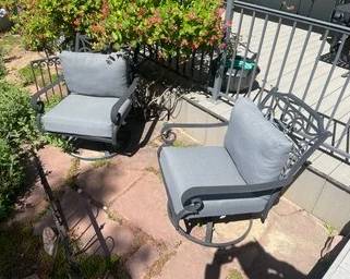Two Outdoor Rocking Chairs W/ Cushions P41
