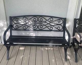 Pair Of Aluminum Patio Benches P7
