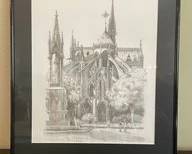 "notre Dame, Paris" Print By F. Dhoska, Pencil Signed AR9
