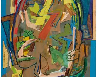 92
Ryan Sluggett
20th century
"Muddy Palette," 2013
Mixed media on stretched fabric
Signed and dated on the stretcher: Sluggett; titled on a galley label affixed to the stretcher
87" H x 67" W
Estimate: $2,000 - $4,000