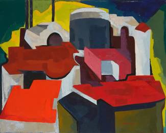 69
Ruth Armer
1896-1977
Architectural Abstract
Oil on canvas
Signed lower right: Ruth Armer
28" H x 36.75" W
Estimate: $4,000 - $6,000