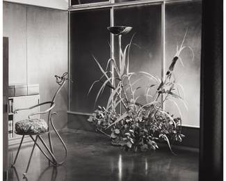 120
Julius Shulman
1910-2009
Grace Lewis Miller House Interior
Silver gelatin print mounted to gatorboard
Signed in white ink, lower right: Julius Shulman
20" H x 15.75" W
Estimate: $1,000 - $1,500