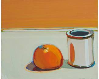 35
Raimonds Staprans
b. 1926
"A Can And Orange," 1996
Oil on canvas
Signed and dated lower right: Staprans; titled verso
17.75" H x 21" W
Estimate: $20,000 - $40,000