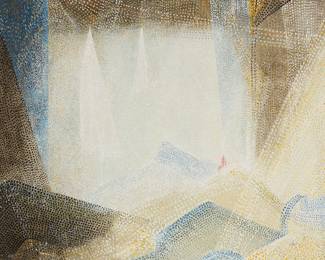 73
Marion Gettelson Messinger
1908-1989
"The Search," 1952
Oil on Masonite
Initialed and dated lower right: MM; signed verso
12" H x 15.75" W
Estimate: $800 - $1,200