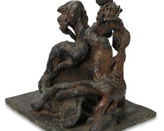 137
Jacques Lipchitz
1891-1973
"Melancholia," 1971
Patinated bronze
Edition: 0/0 (Artist's Proof)
Signed and numbered to base: J. Lipchitz; further marked for the artist's foundry: Fonderia Luigi Tomassi, Pietrasanta
15.75" H x 13.25" W x 15.5" D
Estimate: $15,000 - $20,000