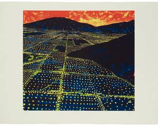 38
Peter Alexander
1939-2020
"Hallelujah I," 1988
Lithograph in colors on wove paper
Edition: 23/50
Initialled, titled, dated and numbered in pencil in the lower margin: P. A.
Image: 18" H x 20" W; Sheet: 22" H x 30" W
Estimate: $1,500 - $2,000