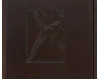 136
Robert Graham
1938-2008
Untitled (T1)
Cast copper bas-relief with black patina
Edition: 5/8
Unsigned; with the stamped number and "T1" lower right
14.25" H x 14.25" W
Estimate: $1,000 - $1,500
