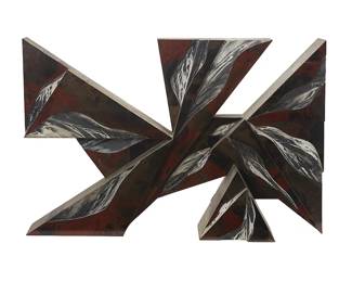 40
Laddie John Dill
b. 1943
Abstract Wall Sculpture, 1988
Glass over carved concrete and oxides on plywood
Signed and dated verso: Laddie John Dill
32.5" H x 50.5" W x 7.75" D
Estimate: $1,000 - $2,000