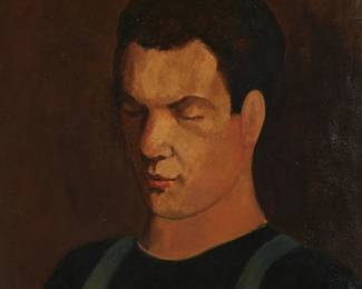 82
Walt Kuhn
1877-1949
Sleeping Acrobat, 1944
Oil on canvas laid to waxed canvas
Signed and dated lower right: Walter Kuhn
19" H x 17" W
Estimate: $6,000 - $8,000