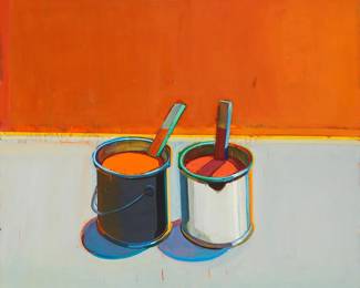 34
Raimonds Staprans
b. 1926
"Blue Skies, Red Paint," 1994
Oil on canvas
Signed and dated lower right: Staprans; titled verso
42" H x 48" W
Estimate: $100,000 - $200,000