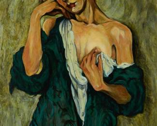 90
Ron Zick
1934-2024
Redhead In Green And White Shirt, 2006
Oil on canvas
Signed and dated lower right: Zick
40" H x 30" W
Estimate: $2,000 - $3,000