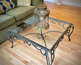 Black metal coffee table