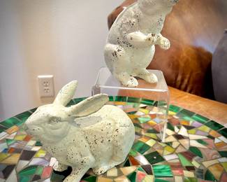 Cast iron rabbits
