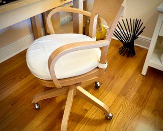 Desk and matching chair, file cabinet, and bookcase