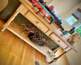 Pine buffet with two drawers