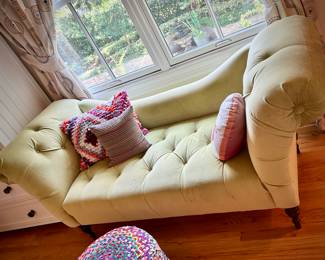 Light green chaise lounge