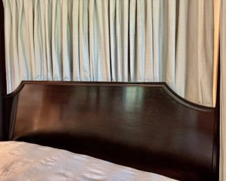  King canopy bed  - ebony finish  92"h x 86"w x 88" long