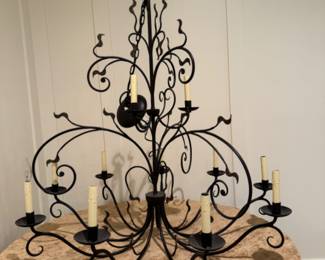 Was $200 - Now $120  black iron chandelier