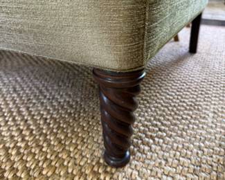   Studio H - Holly Hunt -  custom silk sofa   35"h x 86" long x 38"d 