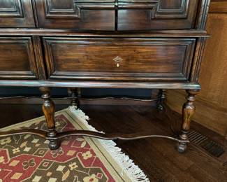 Was $2000 - Now $1200 Custom William & Mary-style media cabinet with bi-fold doors  84"h x72.5"w x 27"d