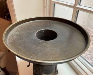  Bronze ikebana flower vase  