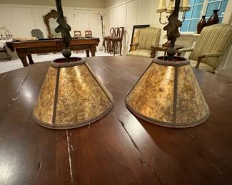 Was $150 - Now $90   Pr. pendent lights                              38" h x 12" diameter 