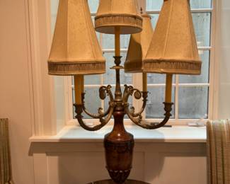 Was $250 - Now $150  Marble candelabra lamp          47"h x 25" diameter