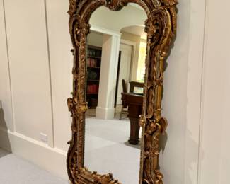  Gilt and silver mirror                 76"h x 38"w