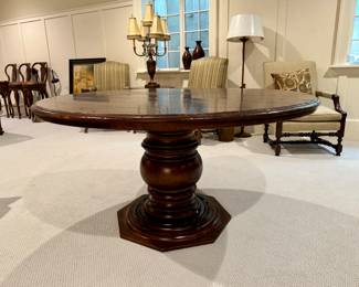 Was $950 - Now $570  Pedestal dining table                            30"h x 60" diameter