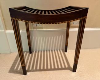 Was $650 - Now $390  Custom inlaid stool                     21"h x 18"w x 13"d