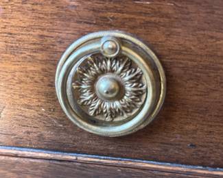 detail of brass pulls
